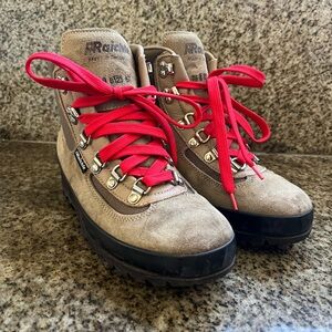 Vintage Raichle Boots Mens Size 7 1/2 Womens 9 Hiking Outdoor Vibram Soles